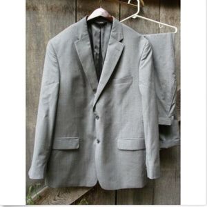 NOT SOLD Slim Fit Gray Micro check Suit - 44R, 39X30 Pants